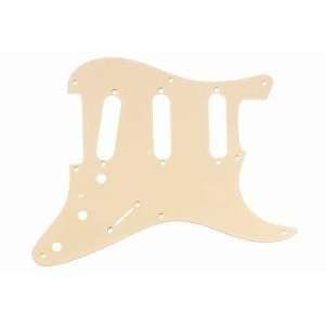  Strat Pickguard Cream 1 ply 8 Holes: Musical Instruments