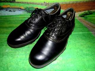 DryJoys Footjoy Mens Black leather waterproof Golf Shoes 53435 
