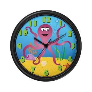  Under the Sea Octopus Wall Art Clock: Home & Kitchen