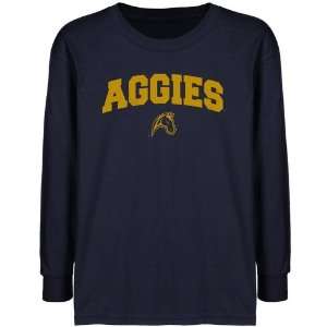  UC Davis Aggies Youth Navy Blue Logo Arch T shirt: Sports 