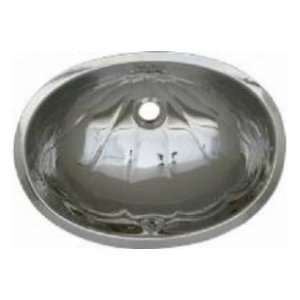  Whitehaus Oval Pattern Undermount Basin WH603BCL Polished 