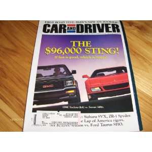  1991 1992 Subaru SVX Car and Driver magazine: Automotive