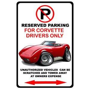  : 1973 76 Chevy Corvette Muscle Car No Parking Sign: Everything Else