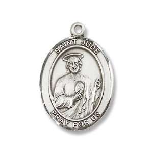 St. Jude Thaddeus Sterling Silver Medal with 18 Sterling Chain Patron 
