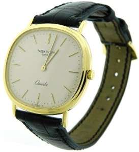 Rare Mens Patek Philippe Calatrava 18K Gold Quartz Watch + Box 
