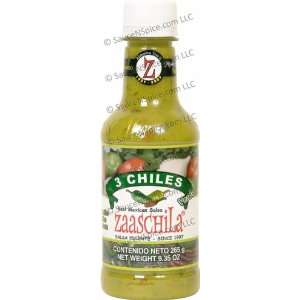 Zaaschila, 3 Chiles Green 9.35oz (265g) Grocery & Gourmet Food
