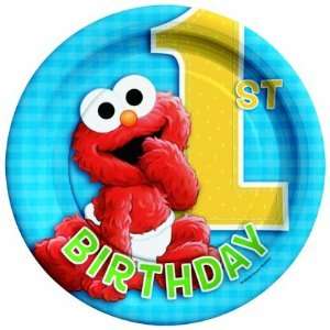  Sesame Street First Birthday 7 Plate 