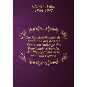   hrsg. von Paul Clemen Paul, 1866 1947 Clemen  Books