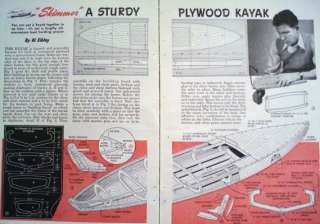 How to Build 11 ft Plywood KAYAK Skimmer 1947 How to DIY ARTICLE 