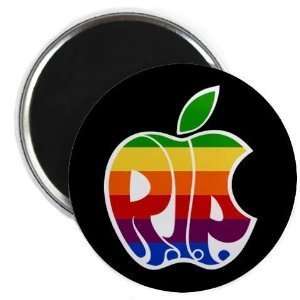  Creative Clam R.i.p. Steve Jobs Rainbow Apple On A Black 2 