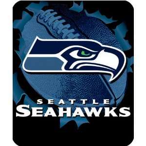 Seattle Seahawks Royal Plush Raschel NFL Blanket (Burst 