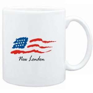  Mug White  New London   US Flag  Usa Cities Sports 