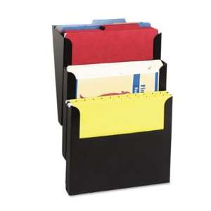 Steelmaster Wall File Kit   Letter, Three Pockets, Black(sold in packs 