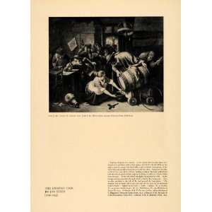  1911 Print Drained Cask Jan Steen Tavern Beer Stein 