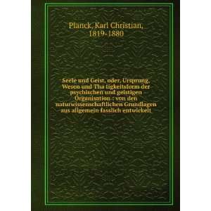   allgemein fasslich entwickelt Karl Christian, 1819 1880 Planck Books