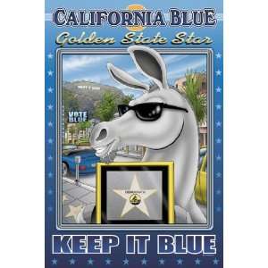   California Blue   Golden State Star 20x30 poster
