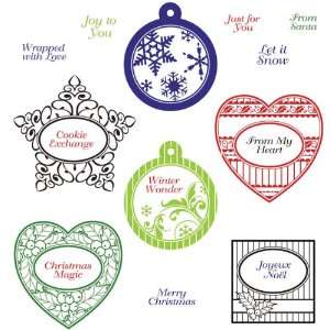  JustRite Stampers Cling Stamp, Charming Christmas