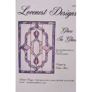 : Glass In Glass [ Single pattern #LD311 ] Stained Glass Wall Quilt 