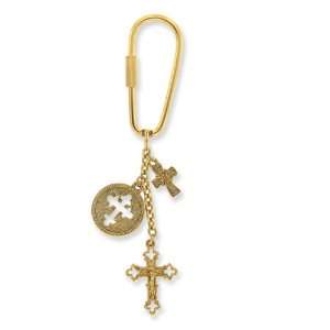  Gold tone Blessed Flower of the Lily Key Fob Jewelry