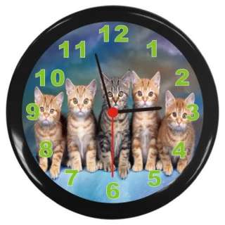 New Cats Black Decor Wall Clock  