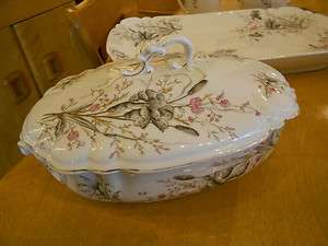 Carlsbad Marx & Gutherz victorian casserol covered tureen hand painted 