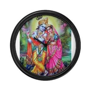  radha krishna Hindu Wall Clock by 