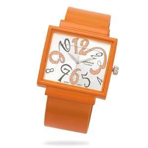  Orange Fashion Cuff Watch with Square Face Jewelry