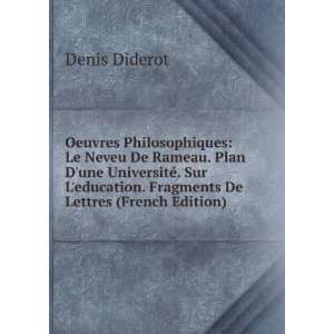  Oeuvres Philosophiques Le Neveu De Rameau. Plan Dune 