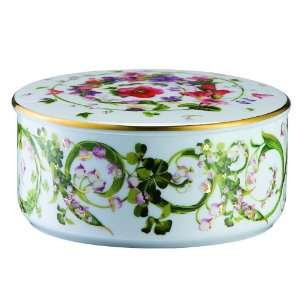 Versace by Rosenthal Flower Fantasy 4 1/4 Inch RoundCovered Box 