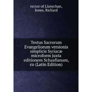   , co (Latin Edition) Jones, Richard rector of Llanychan Books