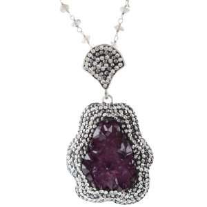   Gemstone, White and Black CZ Diamonds, 30 Spinel Bead Chain Jewelry