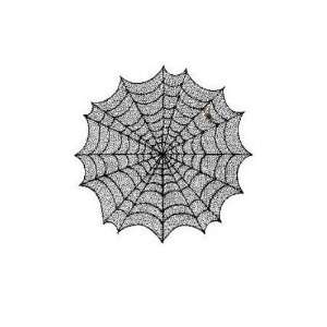   Spider Web 30 Inch Table Topper with Spider, Black: Home & Kitchen
