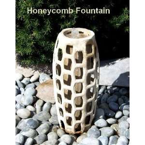  Honeycomb Complete Fountain Kit w/ 3 LED Lights: Patio 