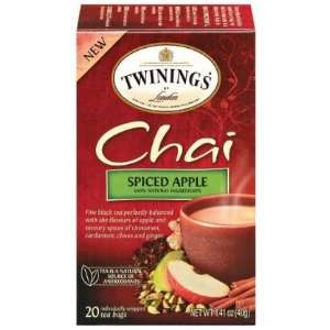  Twinings Spiced Apple Chai Tea, 20 ct Tea Bags, 1.41 oz, 6 