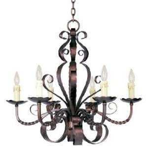  Aspen Collection Six Light Large Candle Chandelier: Home 