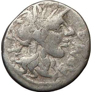  Roman Republic Ahenobarbus 116BC Ancient Silver Coin ROMA Jupiter 