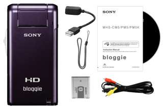 SONY MHS PM5 Bloggie HD MP4 Video Camera w/ USB Violet 0000272427888 