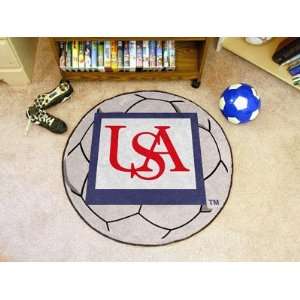  University of South Alabama Soccer Ball Rug   NCAA