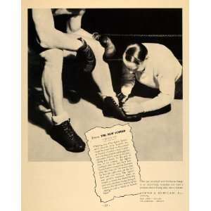  1933 Ad Young Rubicam Advertising Boxing Fighter Shoes 