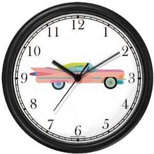  Classic Convertible Car with Wings Wall Clock by 