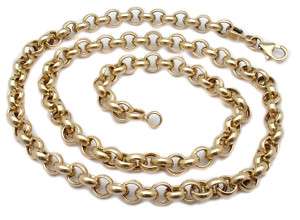 Polished Rolo Chain Necklace REAL 14K Yellow Gold 5mm  