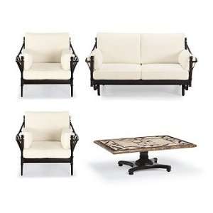  Sorrento 4 pc. Outdoor Loveseat Set   Frontgate, Patio 