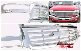 04 06 05 new gmc sierra 1500 chrome grille grill shell cg 01gm436pc