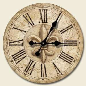 Fleur De Lis 12 inch Decorative Wood Wall Clock by Highland Graphics