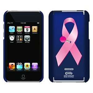 Pink Ribbon Pin on iPod Touch 2G 3G CoZip Case