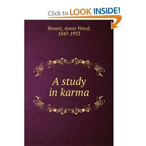  A study in karma, Annie Besant Books