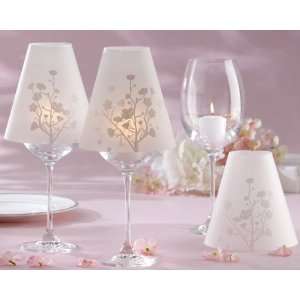  Cherry Blossoms Vellum Wine Glass Shade (Set of 24): Everything Else
