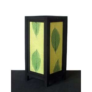  ASIAN ORIENTAL GREEN LEAVES SAA PAPER TABLE LAMP #L005 