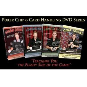  Official Poker Chip Tricks & Card Handling 4 DVD Set 