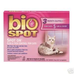  Bio Spot Flea & Tick Topical For Cats OVER 5 LBS. 3 MO 